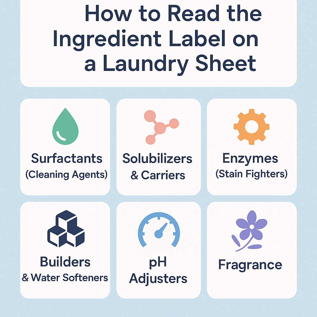 How to Read the Ingredient Label on a Laundry Sheet