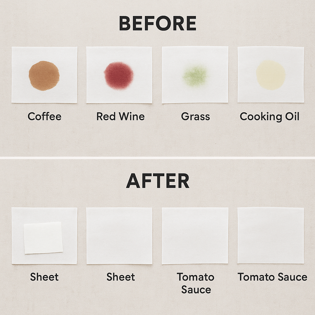 Performance Test: How Sheet Cleaners Handle Stains