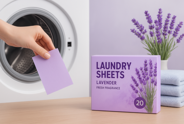 lavender laundry detergent sheet