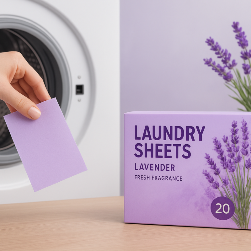 lavender laundry detergent sheet