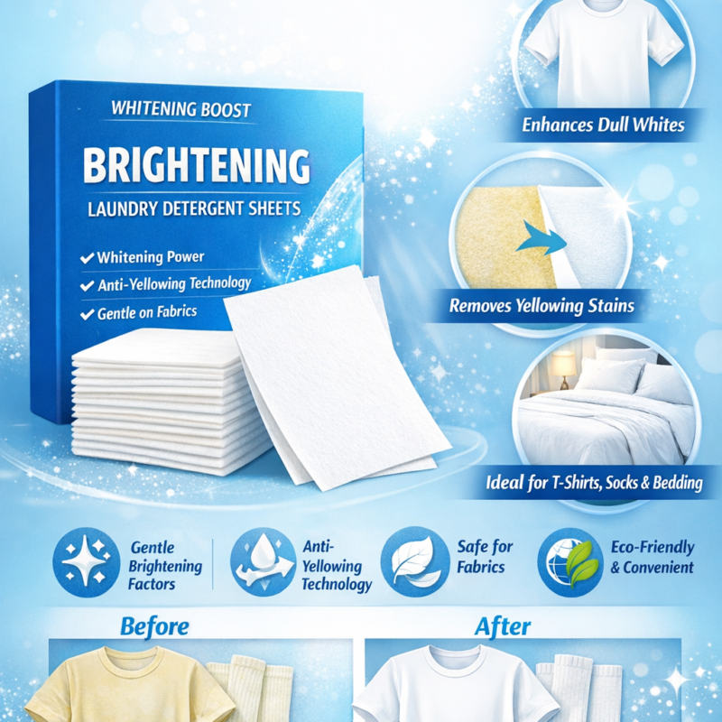 Brightening laundry sheets
