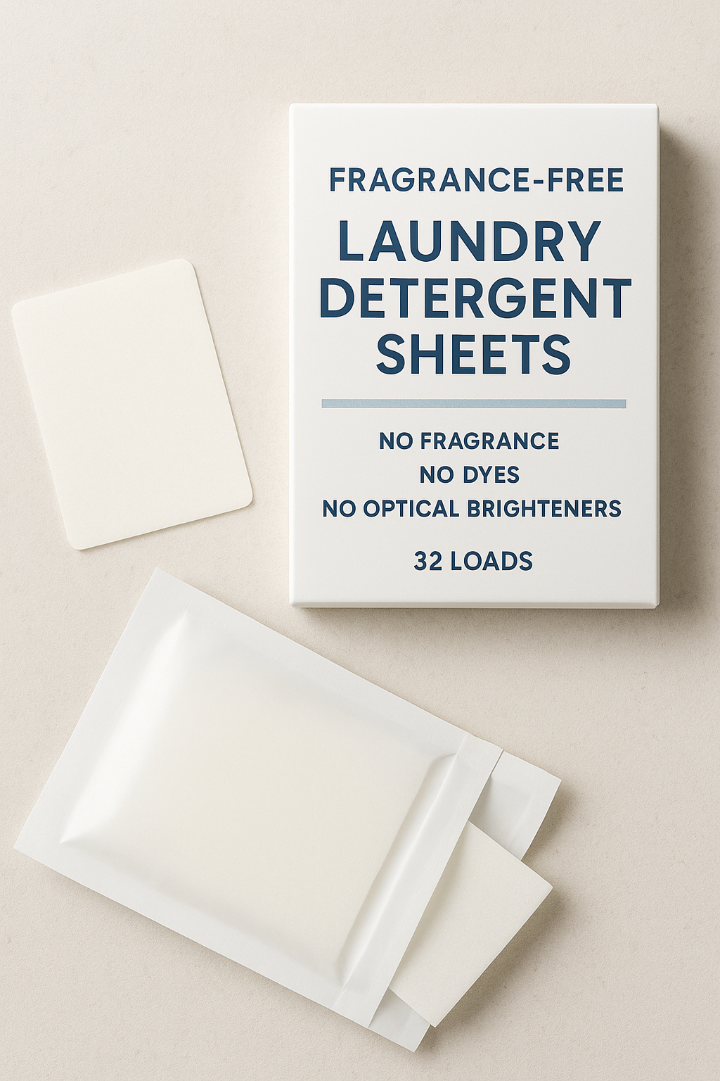 Fragrance-Free Laundry Detergent Sheets
